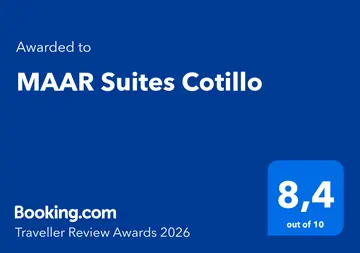 Premio Booking.com Traveller Review Awards 2026: MAAR Suites Cotillo 8,4 sobre 10